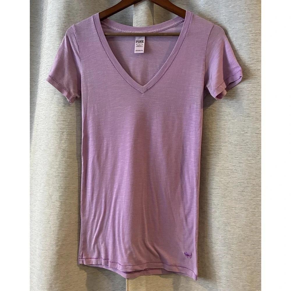Victoria Secret Sheer Purple V Neck Top Y2K Size‎ XS